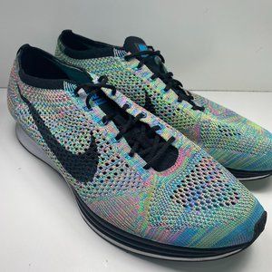 Nike Running Shoes Size 13 Flyknit Racer Multicolor Breathable lightweight